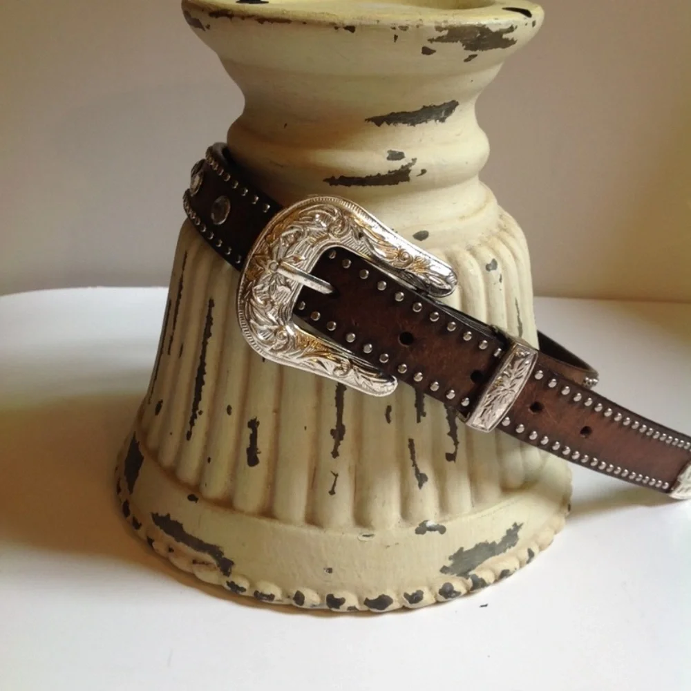 Nocona Kids Western Brown Leather Belt
